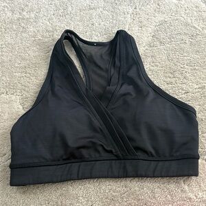 Lululemon Black Cross-Front Sports Bra – Size Small